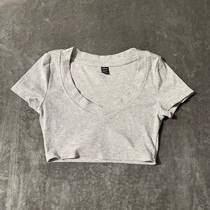 Grey crop top